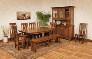 Dining - Arts and Crafts style dining set in room grouping