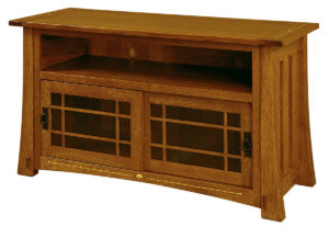 TV console with Ginkgo inlay