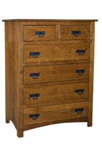 Mission style 6 drawer tall chest
