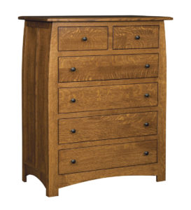 6 drawer oak tall chest