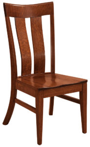 Oak chair with 2 slat back
