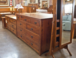 Interior of Fenton MacLaren store showing Mission style chest of drawers