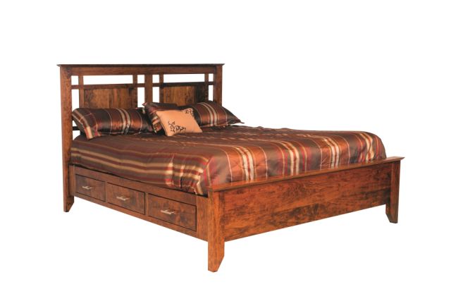 Bedroom Fenton Maclaren Home Furnishings, Amish Bed Frame With Drawers