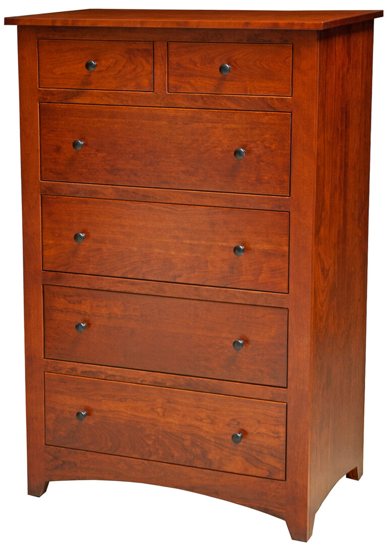 Solid rustic cherry tall chest 37" wide x 21" deep x 57" tall