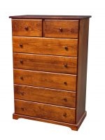 Pine - 7 drawer pine tall chest